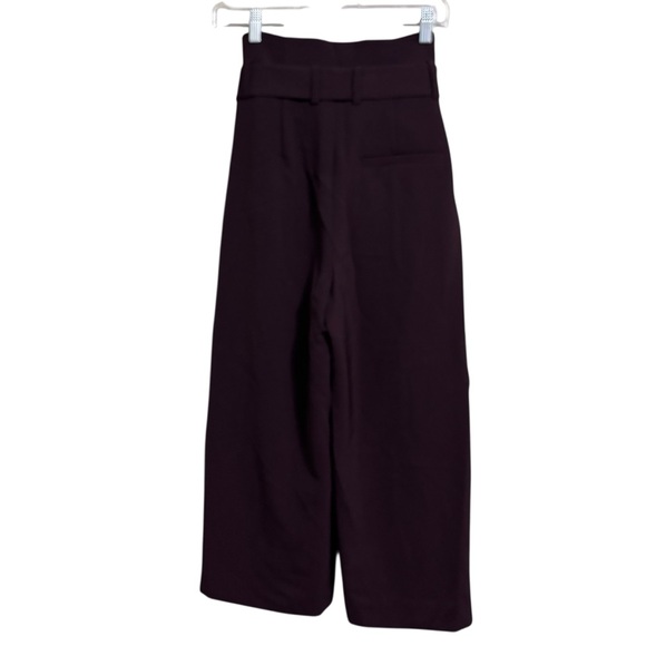 COS SZ 36 / Sm COS Merlot Belted High-Waist Trousers - Picture 7 of 9